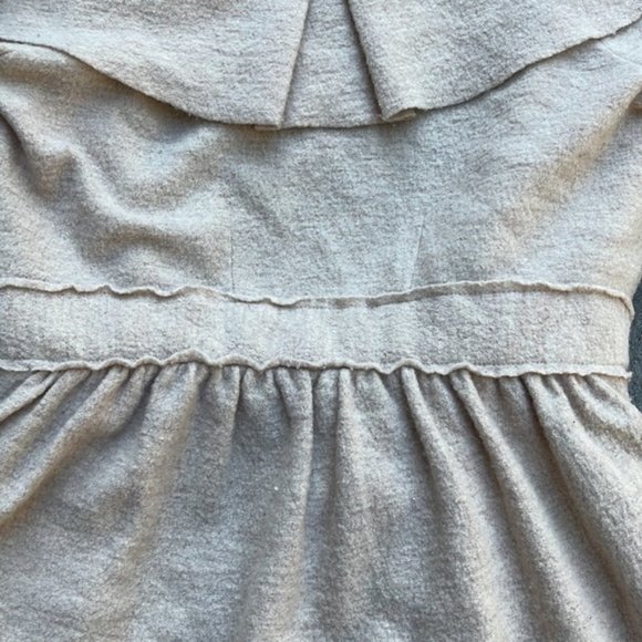 S Anthropologie Sparrow 100 percent Marino Wool darling cardigan sweater EUC tan - Picture 13 of 14